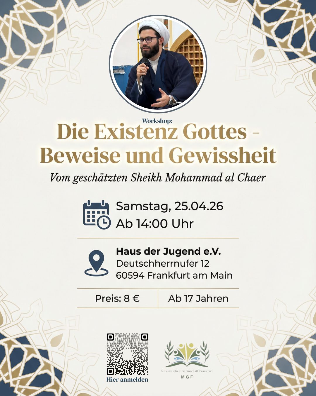 Workshop: Die Existenz Gottes – Beweise und Gewissheit flyer