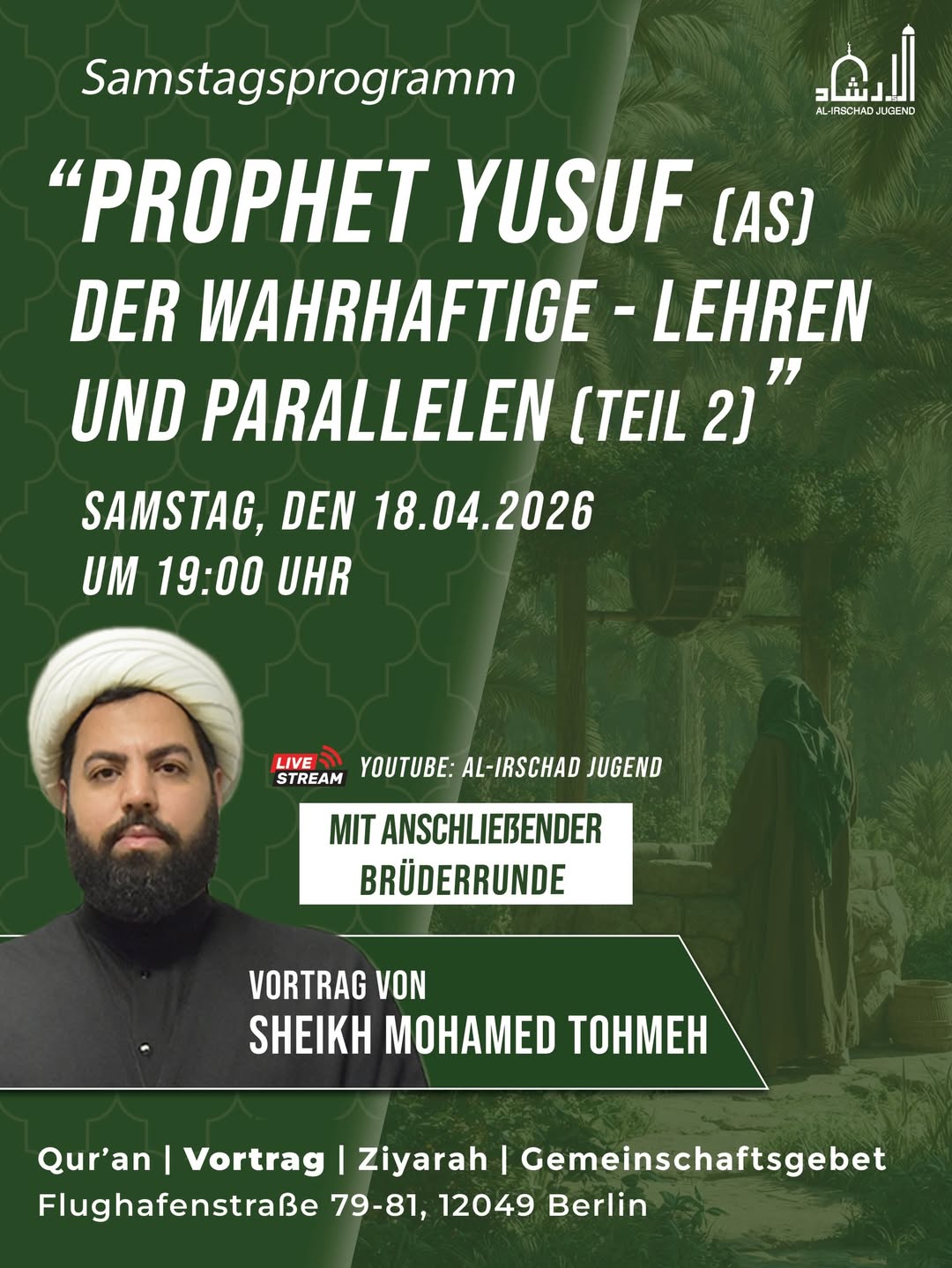 Samstagsprogramm: Prophet Yusuf (as) flyer