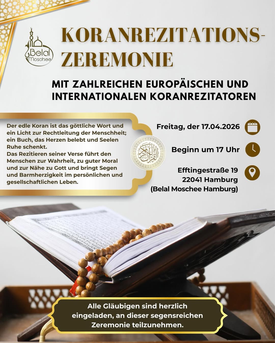 KORANREZITATIONS-ZEREMONIE flyer